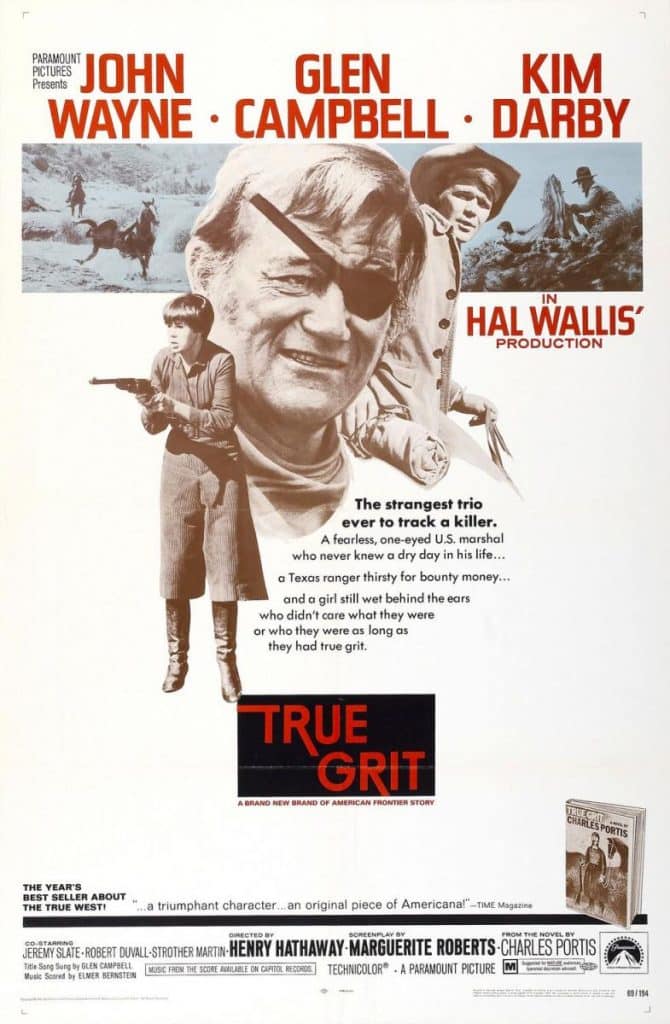 The poster for the John Wayne movie True Grit
