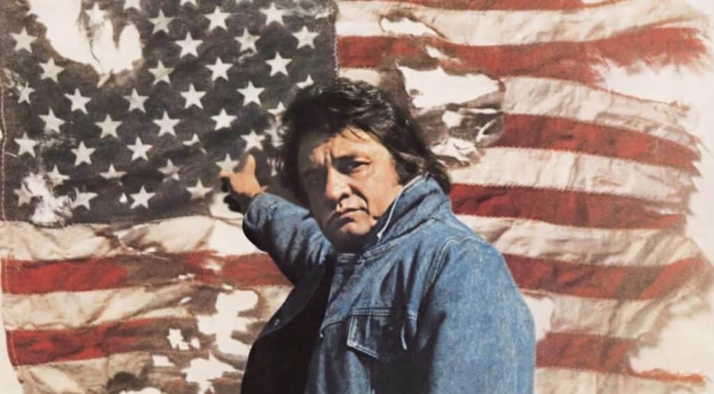 Johnny Cash wrote a powerful and patriotic song called "Ragged Old Flag"