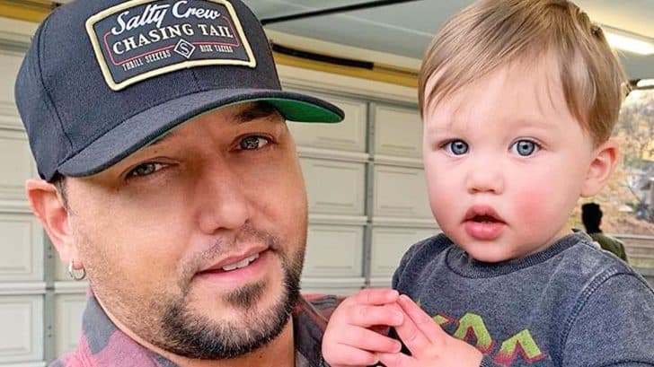 Jason Aldean Catches Son Training To Be Big Brother In Unexpected Way ...