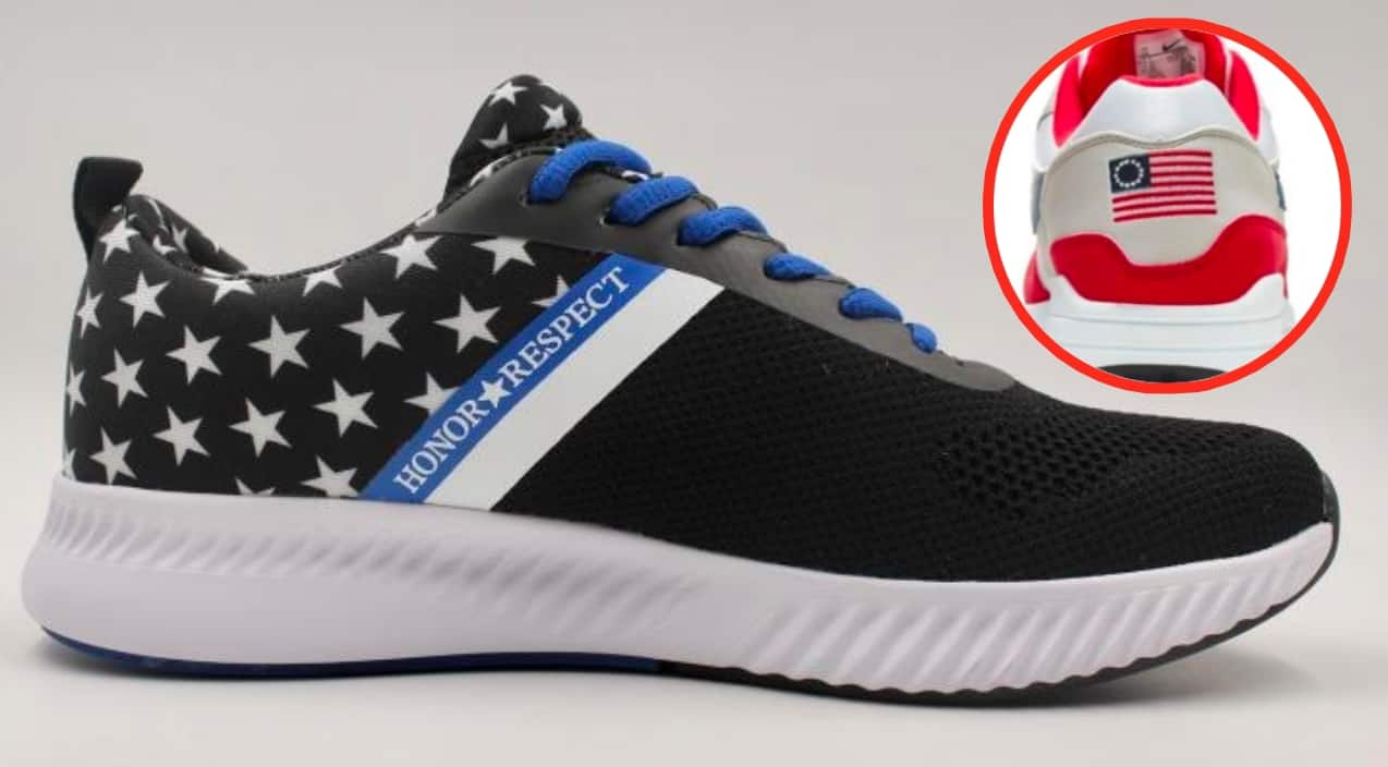 nike shoe with american flag