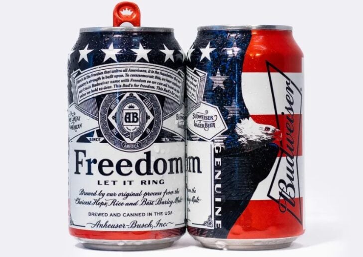 Budweiser's Patriotic "Freedom" can wrapping