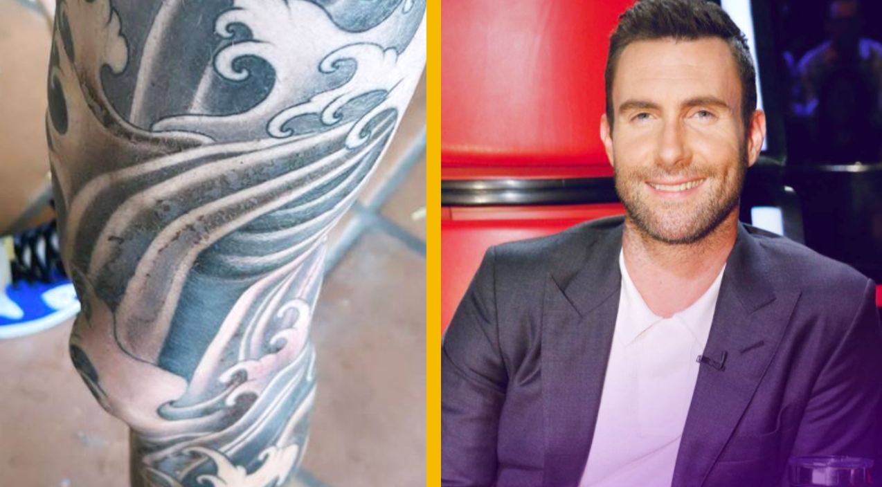 Adam Levine Shows Off New Tattoo Covering His Entire Leg – Country Music  Nation