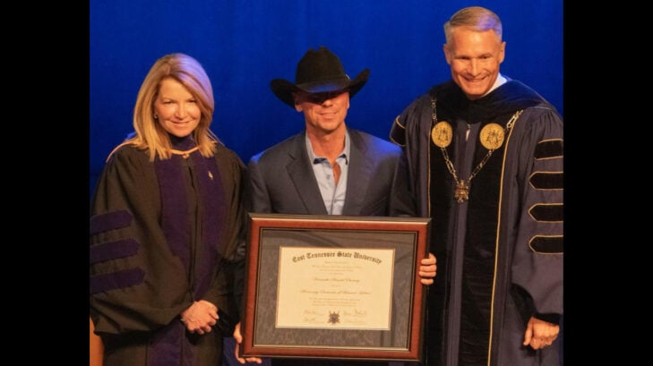 Kenny Chesney receives honorary doctorate from ETSU