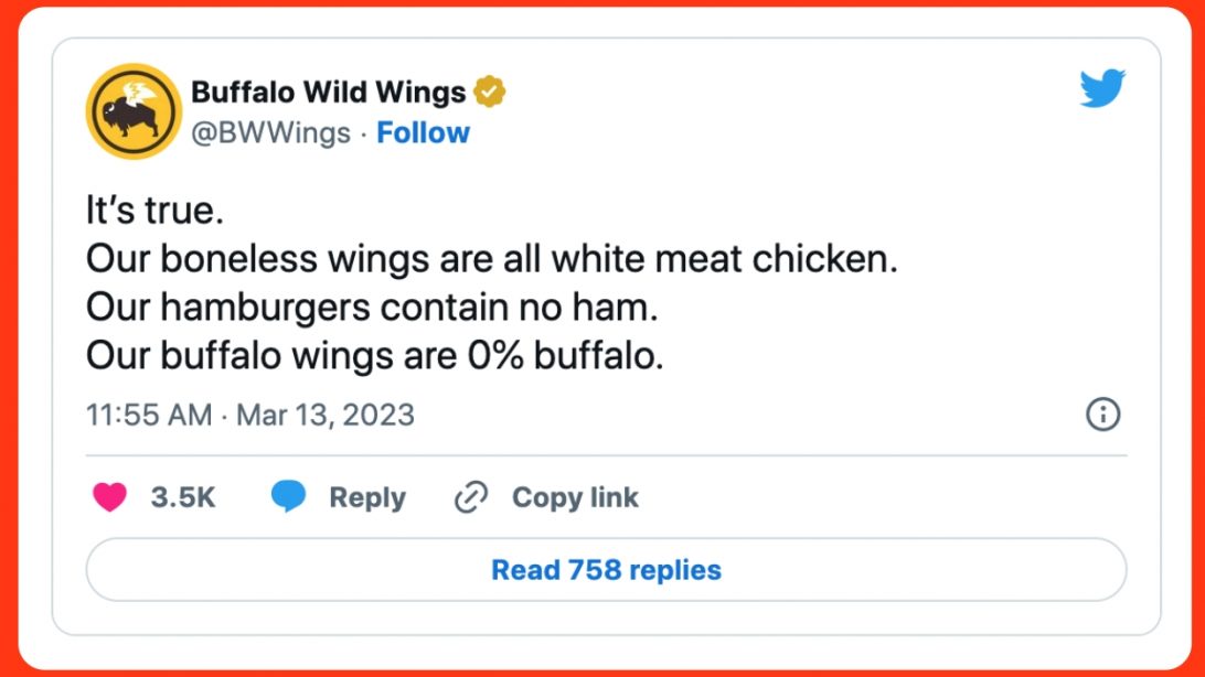 Lawsuit Claims Buffalo Wild Wings’ Boneless Wings Are Actually Chicken