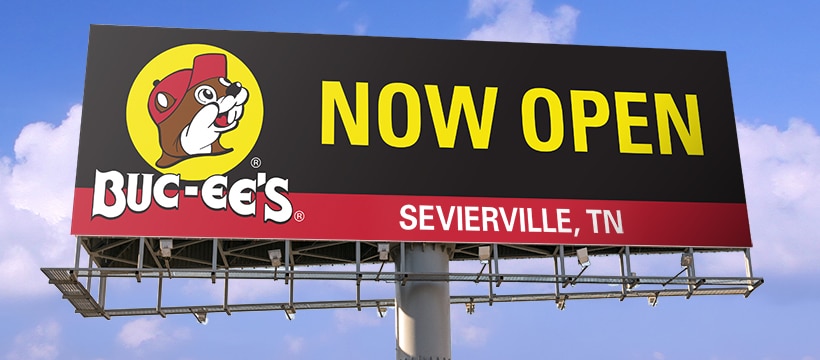 Buc-ee's shared this photo on their Facebook page letting folks know they're open for business!