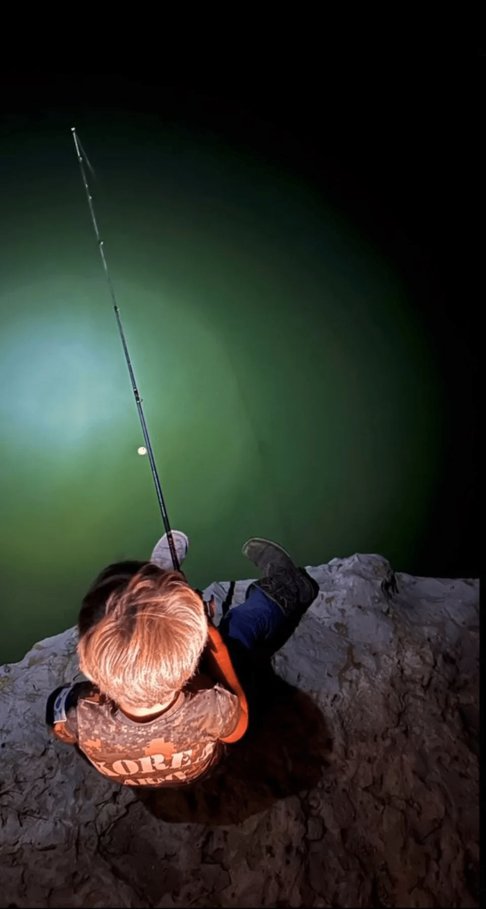 Crew Gaines turns goes fishing on his 5th birthday.