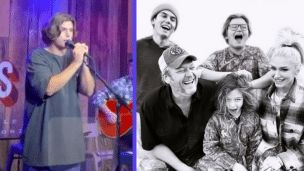 Kingston Rossdale singing at Ole Red, and Blake Shelton with his family
