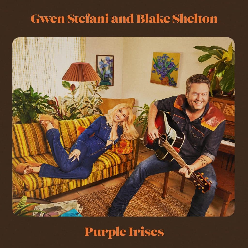 Blake Shelton and Gwen Stefani share the cover art for their duet "Purple Irises"