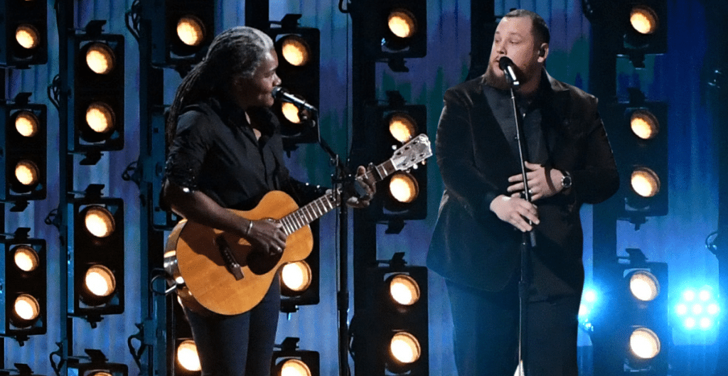 Luke Combs and Tracy Chapman perform "Fast Car" at the 66th Annual Grammy Awards.