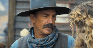Kevin Costner in character in the trailer for his Horizon movie project