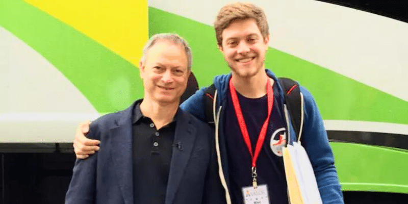 Gary Sinise with his son, Mac
