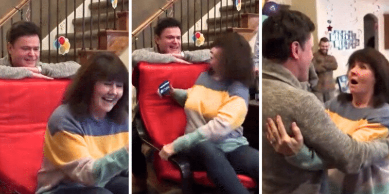 Donny Osmond surprises a fan named Shirley for her 60th birthday