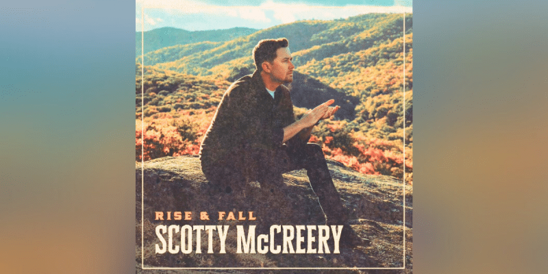 This is the cover art for the upcoming Scotty McCreery album Rise & Fall