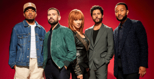 The coaches of Season 25 of The Voice, Chance the Rapper, Dan + Shay, Reba McEntire, and John Legend