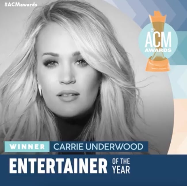 Carrie Underwood skipped the ACM Awards in 2024, but she's previously won Entertainer of the Year three times