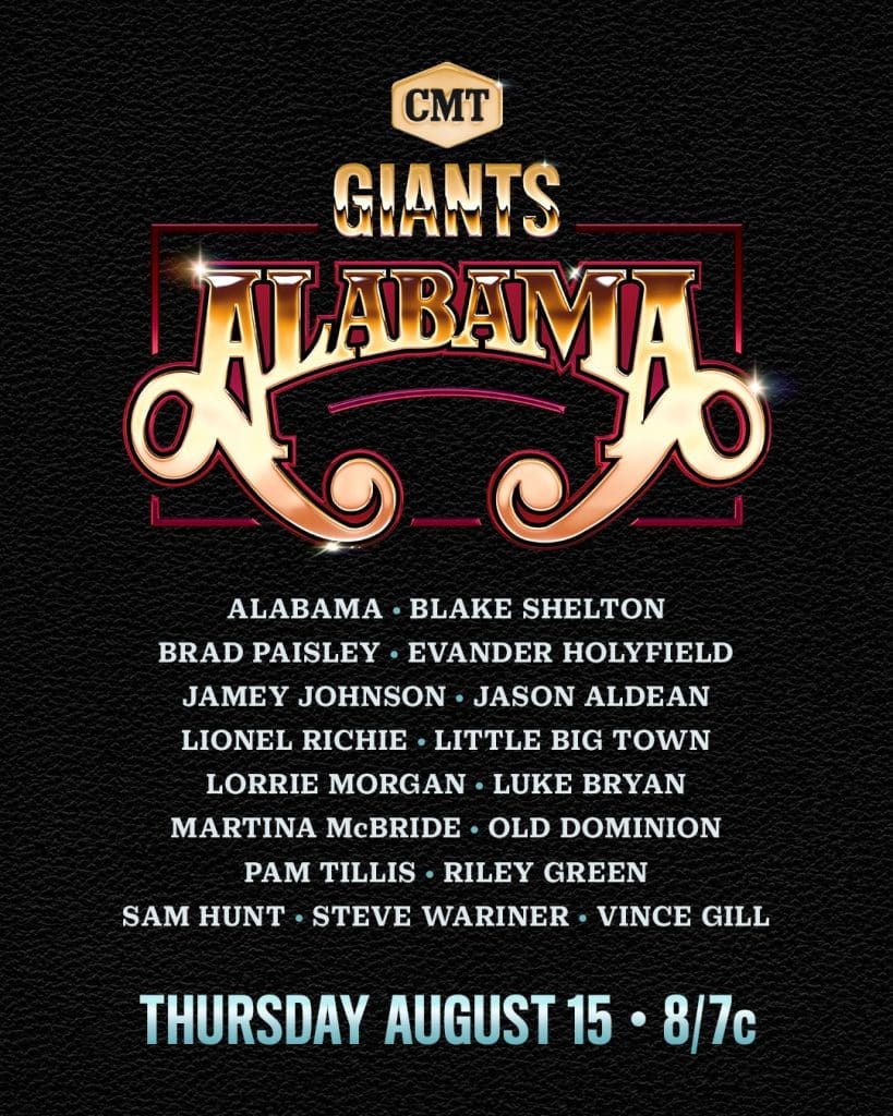 Alabama is being honored on an upcoming "CMT Giants" special