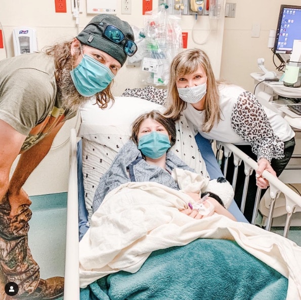 Jase and Missy Robertson with their daughter, Mia