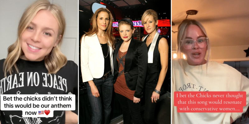 Emily Robison, Natalie Maines and Martie Maguire of the Dixie Chicks Tik Tok Trend