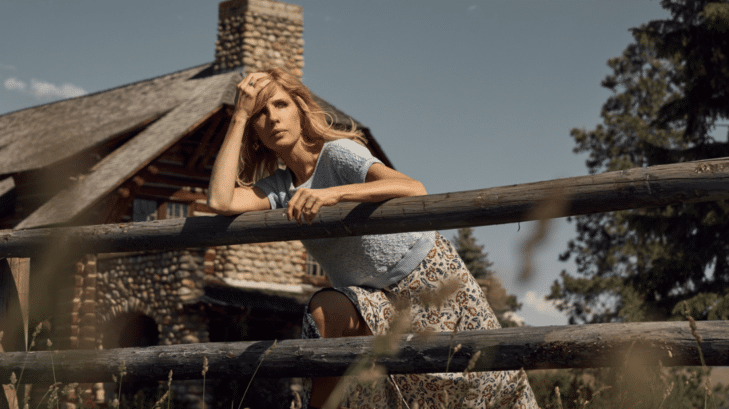 Beth Dutton on Yellowstone's set