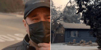 Man Sheds Tears As He Realizes That His Home Is The Only One Left Standing After Fire
