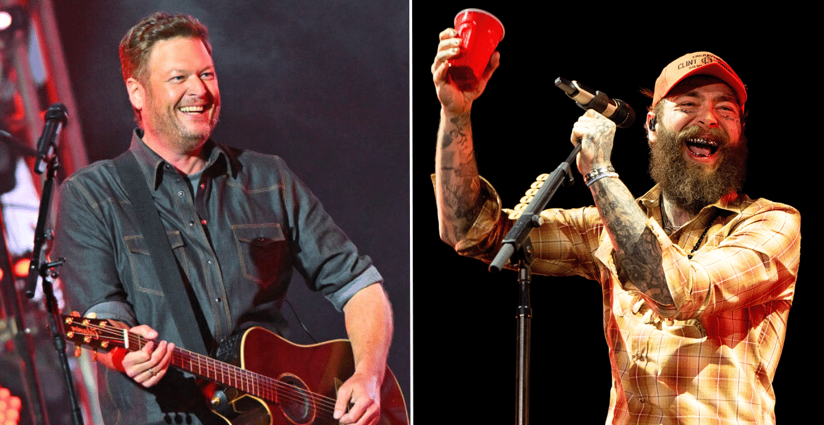 Blake Shelton Says Post Malone Parties Harder Than Anyone He Knows, "He