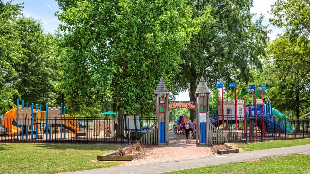 Kids Kingdom playground at Memorial Park, donated by Taylor Swift