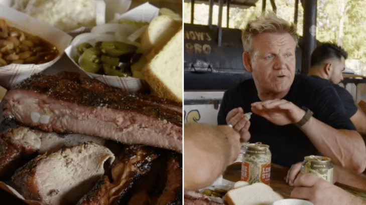 Gordon Ramsay Tries Real Texas BBQ Platter For The First Time
