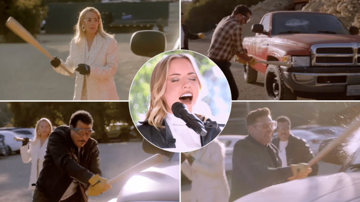The American Idol Judges help a contestant take out her rage on a pickup truck after her "Before He Cheats" audition.