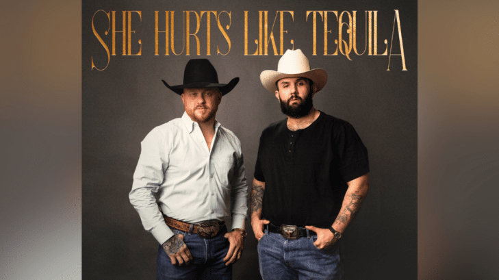 Cover art for the Cody Johnson and Carin León duet "She Hurts Like Tequila."