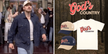 Morgan Wallen selling "Get Me To God's Country" merch after controversial SNL appearance.