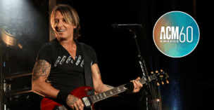 Keith Urban Performing on Guitar
