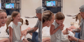 Brittany Aldean shared a video of her daughter loosing her first tooth.