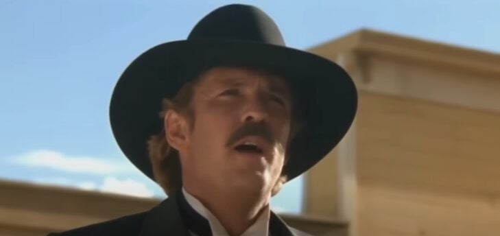 Michael Madsen as Virgil Earp in the 1994 movie Wyatt Earp