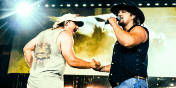 Morgan Wallen was joined by Gavin Adcock on stage in Miami for a performance of "Up Down."