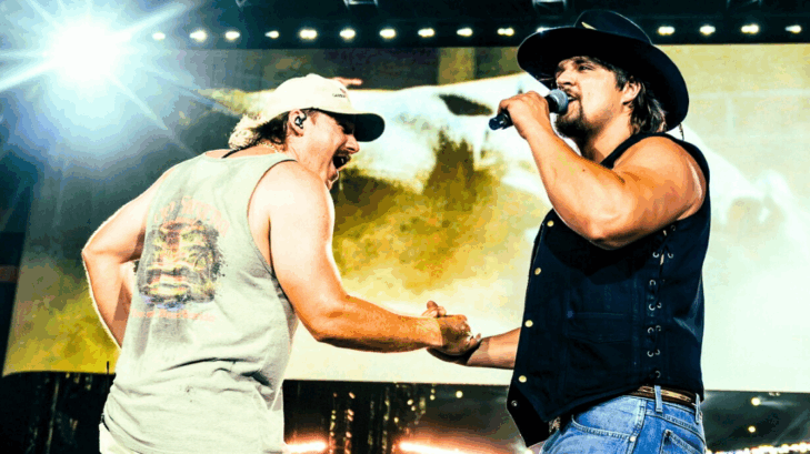 Morgan Wallen was joined by Gavin Adcock on stage in Miami for a performance of "Up Down."