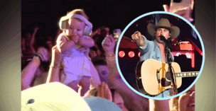 At a Riley Green concert in Franklin, TN, Riley spotted a "patriotic baby" in the crowd during his cover of Toby Keith's "Courtesy Of The Red, White, And Blue."