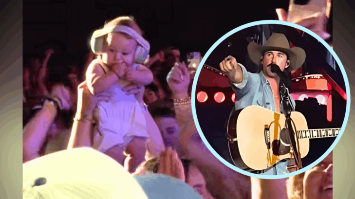 At a Riley Green concert in Franklin, TN, Riley spotted a "patriotic baby" in the crowd during his cover of Toby Keith's "Courtesy Of The Red, White, And Blue."