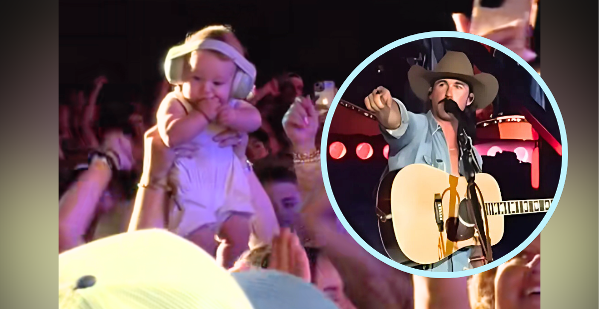 Riley Green Spots “Most Patriotic Baby” In The Audience During Toby