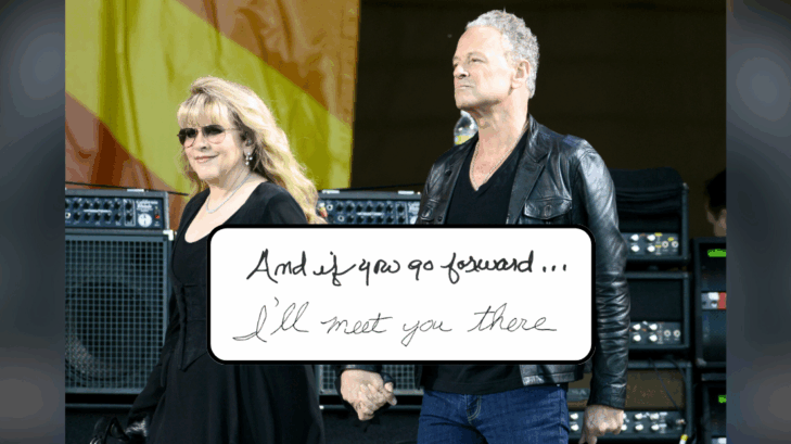 On July 17, Stevie Nicks and Lindsey Buckingham posted separate handwritten messages on social media, completing the lyric to their 1973 song "Frozen Love."