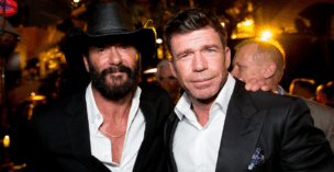 Tim McGraw and Taylor Sheridan attend Paramount+ and 101 Studios world premiere of "1883."
