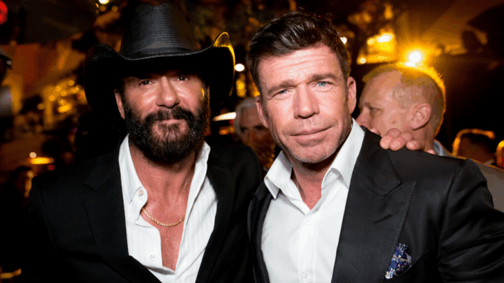 Tim McGraw and Taylor Sheridan attend Paramount+ and 101 Studios world premiere of "1883."