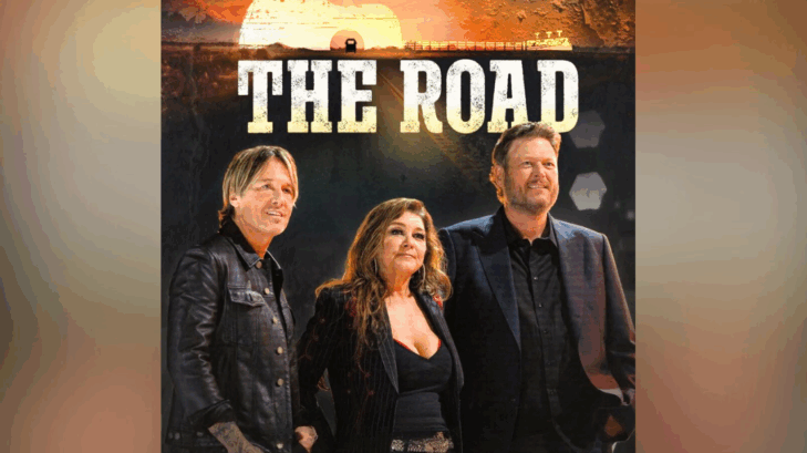 Keith Urban, Gretchen Wilson, and Blake Shelton in premiere poster for "The Road"