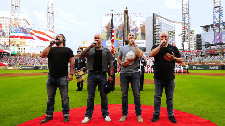 Zac Brown Band performs the national anthem