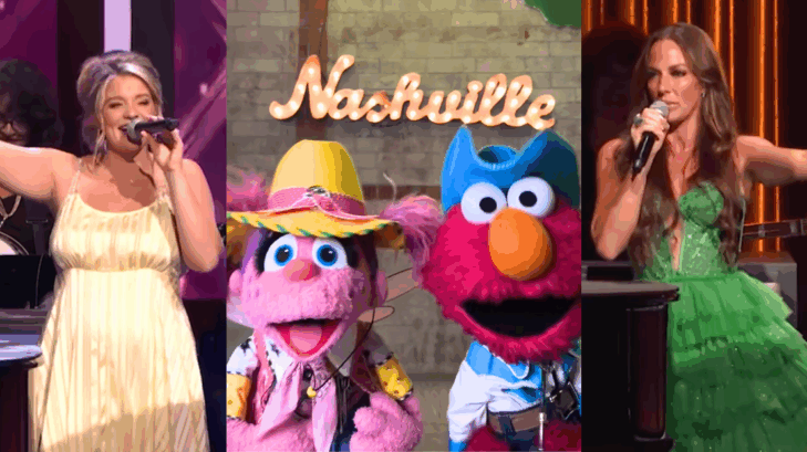 Elmo and Abby Cadabby, from "Sesame Street," made their Grand Ole Opry debut, singing with Lauren Alaina and Tayla Lynn.