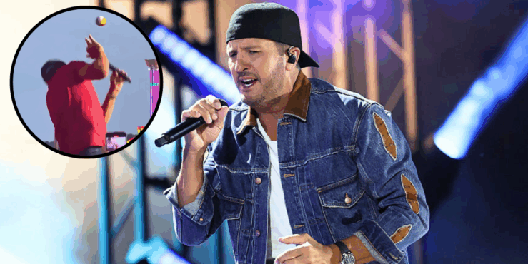 Luke Bryan Hit By Flying Ball