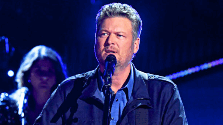 Blake Shelton onstage at the 2021 ACM Awards in Nashville
