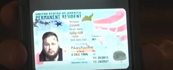 The fake Jelly Roll driver license sent to Ronnie Flint