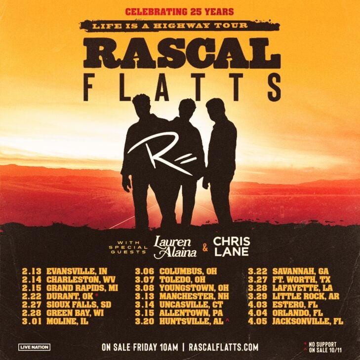 Rascal Flatts 2025 tour dates