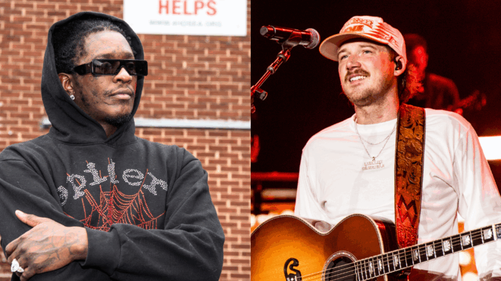 In a reportedly leaked phone call recording, the rapper Young Thug is allegedly heard expressing his hope in 2023 of purchasing streams in an attempt to best Morgan Wallen on the charts.