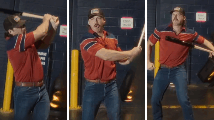 Morgan Wallen throws bat during walk out to concert in Toronto
